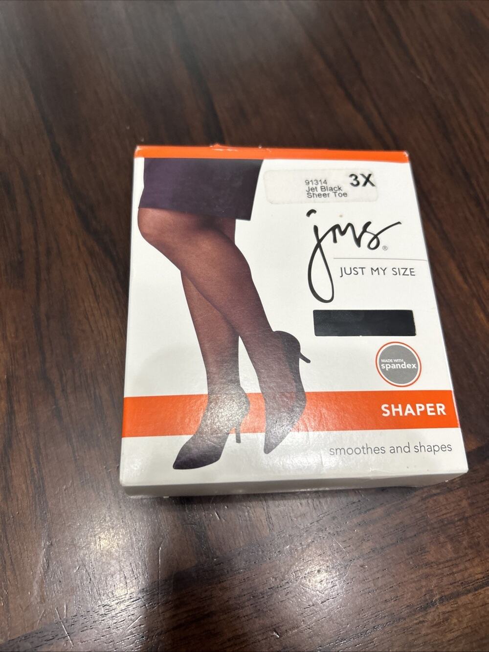 NEW Just My Size Shaper Pantyhose Nylons Stockings Jet Black Size 3X 91314